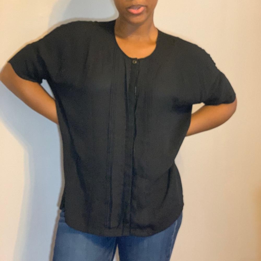 Semi sheer chiffon top